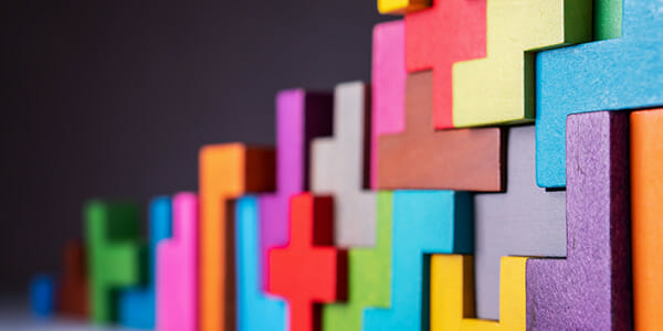 Image of blocks stacked like Tetris